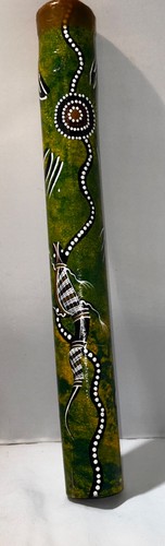 Hand painted wood - painted, aboriginal